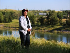 Lorenzo Ear was photographed in Calgary on Thursday. His sisters Tiffany Ear and Glynnis Fox were found in in a burned out vehicle on Monday.