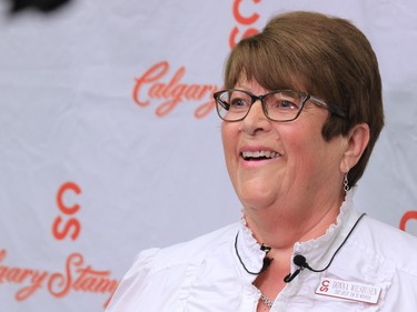 2017 Stampede Split’Em 50 Prize winner, Donna Wilshusen, smiles at the Stampede Lotteries reception at Stampede Park on Tuesday afternoon July 25, 2017. $825, 232 was the payout in the 50/50 lottery. All the lottery winners were hosted at a reception at Stampede Park.