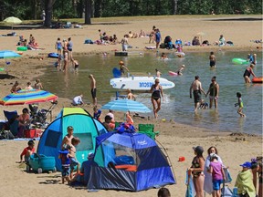 Visitors enjoy Sikome Lake on a hot Wednesday afternoon July 26, 2017. The Lake is having a much busier year after last summers wet cool weather. Gavin Young/Postmedia
Gavin Young, Gavin Young