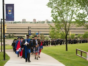 Convocation Procession -University of Lethbridge marks 50 year anniversary, celebrating success and growth. supplied photo