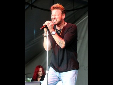 Corey Hart performs at Fort Calgary for the Oxford Stomp. This year's event saw more than 10,000 music fans and featured music from Serena Ryder, Our Lady Peace and Corey Hart.Friday July 14, 2017 in Calgary, AB. DEAN PILLING/POSTMEDIA