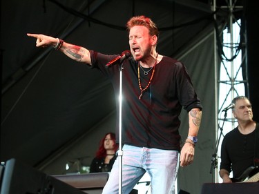 Corey Hart performs at Fort Calgary for the Oxford Stomp. This year's event saw more than 10,000 music fans and featured music from Serena Ryder, Our Lady Peace and Corey Hart.Friday July 14, 2017 in Calgary, AB. DEAN PILLING/POSTMEDIA