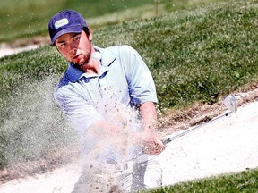 Emmett Oh in the sand during The Glencoe Invitational at The Glencoe Golf and Country Club in Calgary, Alta., on June 16, 2017. Ryan McLeod/Special to Postmedia