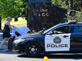 Calgary police patrol the community of Willow Park warning citizens to stay indoors after a cougar was spotted in the area.