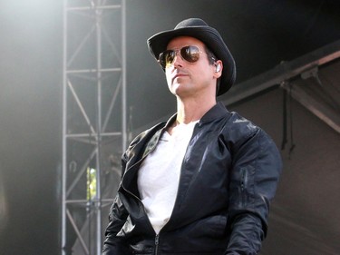 Raine Maida of the band Our Lady Peace performs at Fort Calgary during the Oxford Stomp. This year's event features music from Serena Ryder, Our Lady Peace and Corey Hart.Friday July 14, 2017 in Calgary, AB. DEAN PILLING/POSTMEDIA