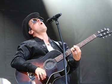 Raine Maida of the band Our Lady Peace performs at Fort Calgary during the Oxford Stomp. This year's event features music from Serena Ryder, Our Lady Peace and Corey Hart.Friday July 14, 2017 in Calgary, AB. DEAN PILLING/POSTMEDIA