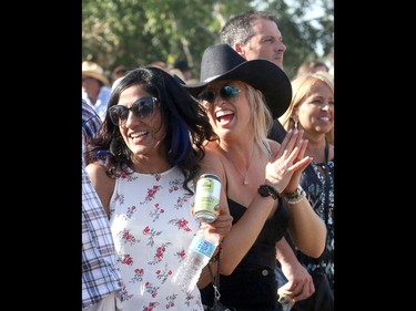 Fans dance as Our Lady Peace performs at Fort Calgary during the Oxford Stomp. This year's event features music from Serena Ryder, Our Lady Peace and Corey Hart.Friday July 14, 2017 in Calgary, AB. DEAN PILLING/POSTMEDIA