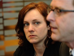 Former Albertan Michelle Mungall, seen here in a 2012 photo with Adrian Dix, is British Columbia's new minister of energy, mines and petroleum resources.