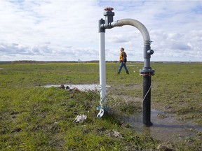 A methane gas well.