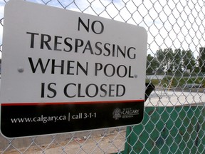 Concrete problems at the Silver Spring pool means that the reopening will be delayed until 2018. Tuesday July 4, 2017 in Calgary, AB. DEAN PILLING/POSTMEDIA