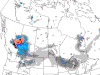 This Environment Canada wildfire smoke model shows the expected drift of smoke from the B.C. wildfires on Thursday.