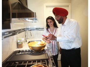 Gurjinder and her husband Harbhajan Dhillon love the spice kitchen in their new home by Trico Homes.