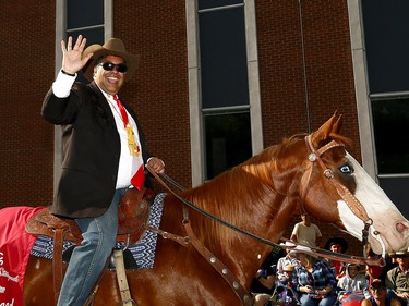 Calgary mayor Naheed Nenshi as thousands came out to watch the 105th Calgary Stampede Parade in downtown Calgary to kickoff The Greatest Outdoor Show on Earth on Friday July 7, 2017. DARREN MAKOWICHUK/Postmedia Network