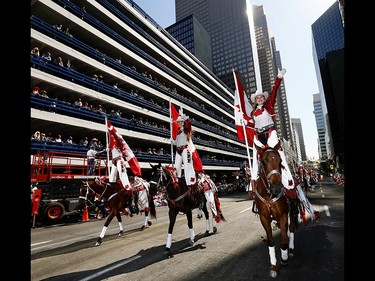 Thousands came out to watch the 105th Calgary Stampede Parade in downtown Calgary to kickoff The Greatest Outdoor Show on Earth on Friday July 7, 2017. DARREN MAKOWICHUK/Postmedia Network