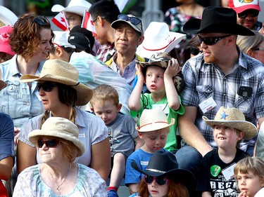 Thousands came out to watch the 105th Calgary Stampede Parade in downtown Calgary to kickoff The Greatest Outdoor Show on Earth on Friday July 7, 2017. DARREN MAKOWICHUK/Postmedia Network