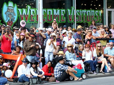 Thousands came out to watch the 105th Calgary Stampede Parade in downtown Calgary to kickoff The Greatest Outdoor Show on Earth on Friday July 7, 2017. DARREN MAKOWICHUK/Postmedia Network