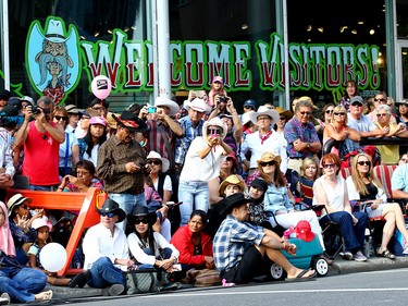 Thousands came out to watch the 105th Calgary Stampede Parade in downtown Calgary to kickoff The Greatest Outdoor Show on Earth on Friday July 7, 2017. DARREN MAKOWICHUK/Postmedia Network