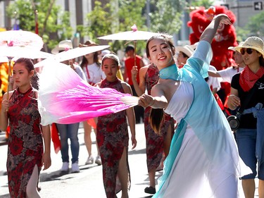 Thousands came out to watch the 105th Calgary Stampede Parade in downtown Calgary to kickoff The Greatest Outdoor Show on Earth on Friday July 7, 2017. DARREN MAKOWICHUK/Postmedia Network