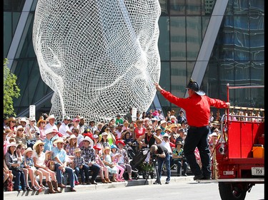 Thousands came out to watch the 105th Calgary Stampede Parade in downtown Calgary to kickoff The Greatest Outdoor Show on Earth on Friday July 7, 2017. DARREN MAKOWICHUK/Postmedia Network