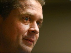 Andrew Scheer, Conservative leader and leader of the opposition speaks in Calgary, Alta. on Friday July 7, 2017.