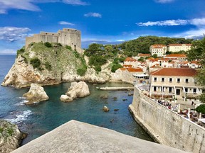 Fort of St. Lawrence and Blackwater Bay as seen from the walls of Dubrovnik.