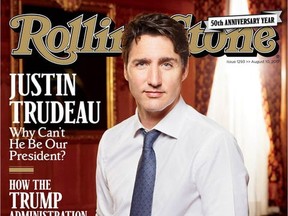 Justin Trudeau on the cover of Rolling Stone, August 10, 2017