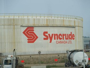 Oil sands mined extraction processes at Syncrude's Mildred Lake facility near Ft. McMurray, Alberta on Friday, August 17, 2012.