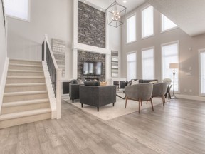 The great room in the grand prize home by Truman Homes in the 2017 Alberta Cancer Foundation Cash and Cars Lottery.