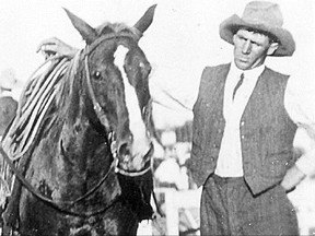 CLEM GARDNER, (1885-1963) OR PIRMEZ CREEK, WON THE ALL-ROUND COWBOY CHAMPIONSHIP AT THE 1912 CALGARY STAMPEDE.  (HERALD FILE PHOTO)
PUBLISHED JULY 11, 1998 - PAGE AA2