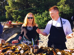 Anita Stewart and chef Warren Barr.