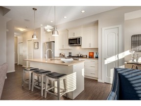 The kitchen in the Baker show home by Stepper Homes in Heritage Hills.