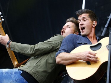 Curtis and Brad Rempel from High Valley perform on day three of the Country Thunder music festival held at Prairie Winds Park on Sunday, August 20, 2017. Dean Pilling/Postmedia