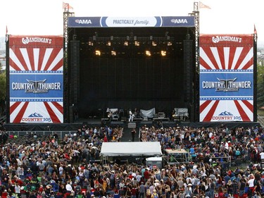 Thousands of music fans came out on day two of the Country Thunder music festival held at Prairie Winds Park Saturday, August 19, 2017. Dean Pilling/Postmedia