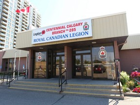 The exterior of Royal Canadian Legion # 285 on Horton Rd SW in Calgary is shown Saturday, August 12, 2017. The Royal Canadian LegionÕs Alberta command has removed the executive of this legion, the second Calgary branch to have its executive removed. Jim Wells/Postmedia