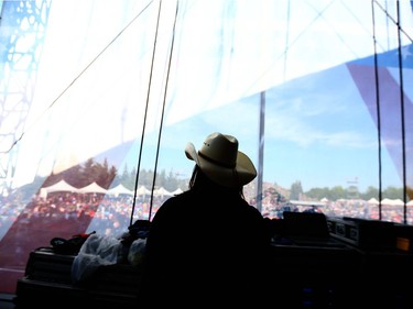 Canadian country artist Terri Clark looks out over the crowd before her set during day 2 of Country Thunder Music Festival in Calgary Saturday, August 19, 2017. Jim Wells/Postmedia