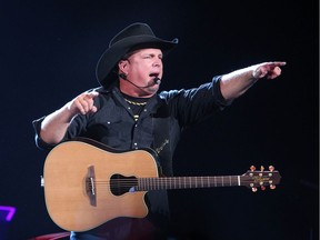 Country singer Garth Brooks performs at the Scotiabank Saddledome in Calgary in 2012.