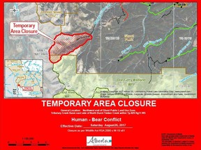 Area closed after a grizzly attack.