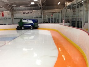 The Look-Up Line is an orange stripe painted around the ice near the boards like a warning track.