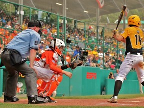 Calgary's Brad Johnston, umpire, at the LIttle League World Series.