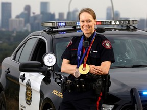 Former Olympic speed skater Cindy Klassen has traded in the skates and is a Calgary police officer.