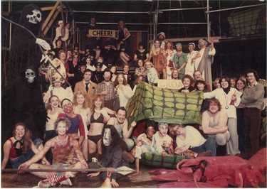 1978: The cast and crew of Live Snakes and Ladders, which ran at the University Theatre.