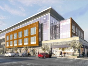 A rendering of Melcor's four-storey office building to be built in The District development in northeast Calgary.