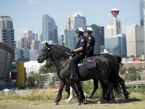 Members of the Calgary police mounted unit