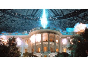 The WHite House under attack in the film Independence Day.