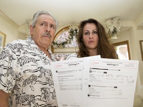 Juan and Fabiola Faundez received a $1,378.43 water bill from Enmax in April.
