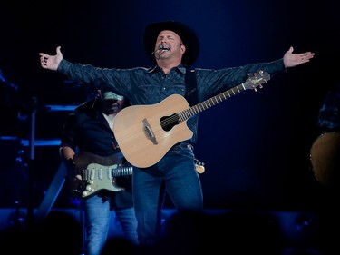Country singer Garth Brooks performs at the Scotiabank Saddledome on Friday September 1, 2017. Leah Hennel/Postmedia