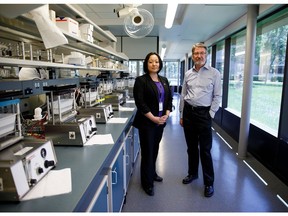 Chief Medical Examiner Dr. Elizabeth Brooks-Lim, left, and Chief Toxicologist Dr. Graham Jones, right, speak to the Calgary Herald at the Office of the Chief Medical Examiner in Edmonton, Alta., on Wednesday, June 21, 2017. (Codie McLachlan/Postmedia)

Full Full contract in place
Codie McLachlan McLachlan, Codie, Codie McLachlan/Postmedia