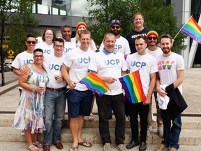 Members of the United Conservative Party were on the sidelines for the Calgary Pride Parade on Sunday, Sept. 3, 2017. Supplied photo