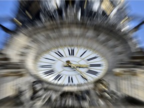 FRANCE-POLITICS-ENERGY-TIME

A picture taken on March 24, 2017 in Nantes, western France shows a clock.  Daylight Saving will begin at 2 a.m on March 26, 2017.   / AFP PHOTO / LOIC VENANCELOIC VENANCE/AFP/Getty Images
LOIC VENANCE, AFP/Getty Images