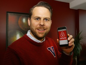 James Costello uses Airbnb to rent out his two-bedroom condo in downtown Calgary.